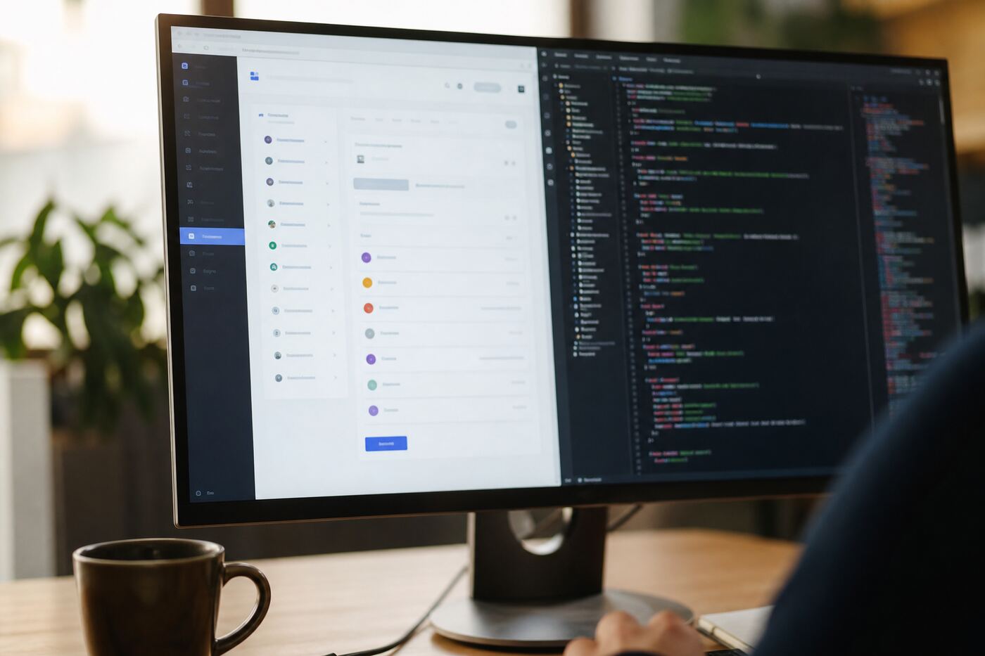 Developer monitor with web UI and code